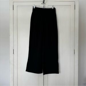 GapFit Runaround Wide Leg Pant Side Slit Women’s Size S Black Pull On